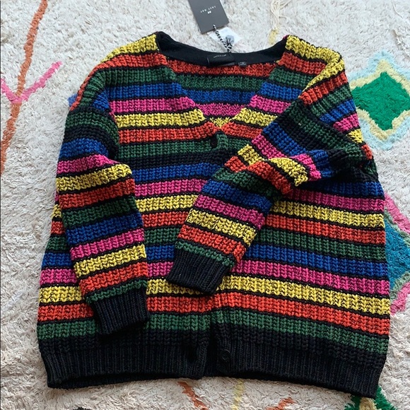 Lazy Oaf Stripy Rainbow Cardigan 